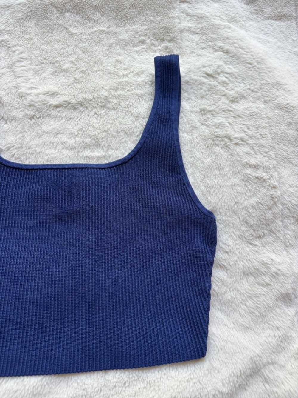 Babaton Navy Ribbed Square-Neck Tank - Picture 4 of 12